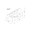 Tunel foliowy BV4 [8,8 m2] 4 x 2,2 x 1,9 m